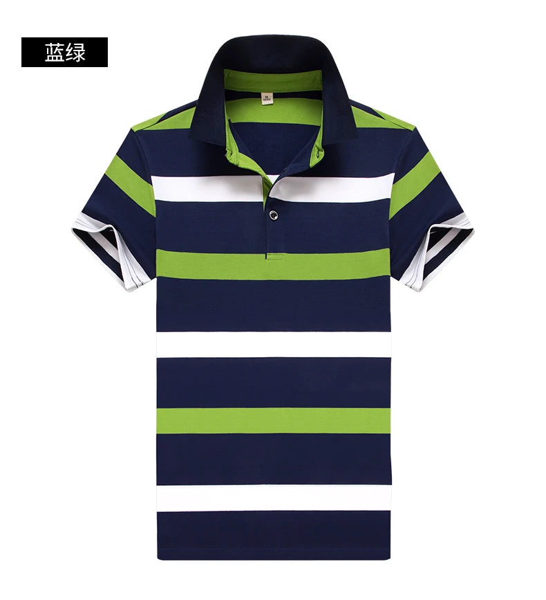 polo shirt men spring autumn new high quality mens Short sleeve Solid color youth Business casual polo shirt M-3XL 4XL 8037