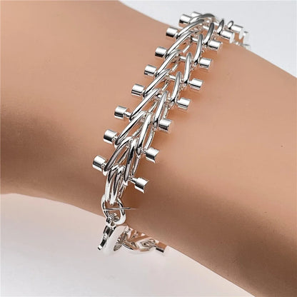 Andara Wholesale 925 Silver Bracelet Elegant Chain High Quality Jewelry For Men&Women Christmas Gifts