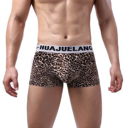 Men Boxers Leopard Soft Breathable Underwear Male Comfortable Panties Underpants Cueca BoxerShorts Homme