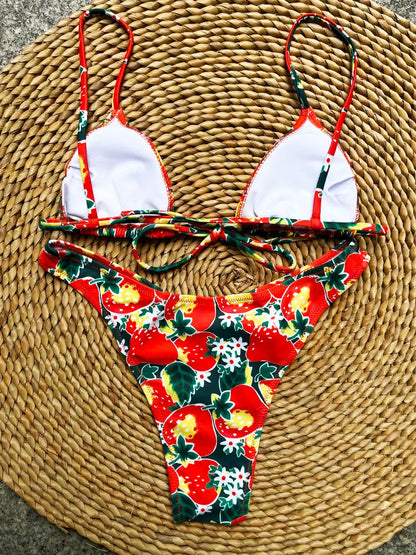 Micro Designer Bikinis Brand Triangle High Cut Thong Bikini Set Chic Swimsuit Women Swimwear Summer Beach Bathing Suits Monikini