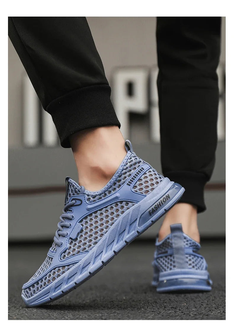 New Fashionable Men's Delicate Comfortable Flexible Breathable Anti Slip Wear-resistant Mesh Casual Sports Shoes Sneakers