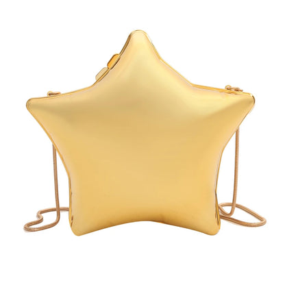 PVC Star Shape Solid  Chain Fashion Crossbody Bag Ramadan Festival Special Shoulder Bag 2025 Hot Sale Bags for Women