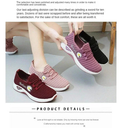 New Daisy Breathable Mesh Shoes Versatile Casual Shoes Lightweight Soft Bottom Anti slip Sports Shoes Walking Shoes