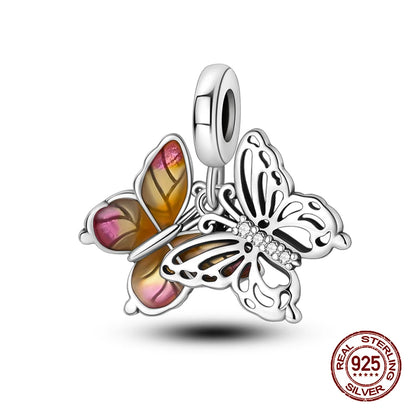 Summer New 925 Sterling Silver Crystal Turtle Coralline Holiday Charms Beads Fit Pandora 925 Original Bracelet Fine DIY Jewelry