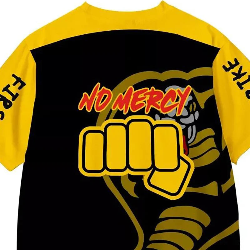 2024 Summer New 3D Digital Printed Adult Cobra Kai Digital Printed T-shirt Casual Short Sleeve T-shirt Summer Top