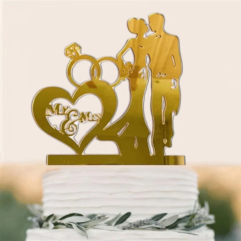 Wedding & Engagement  Birthday Cake Topper ,   Bride & Groom  Boy & Girl   Party  Anniversary