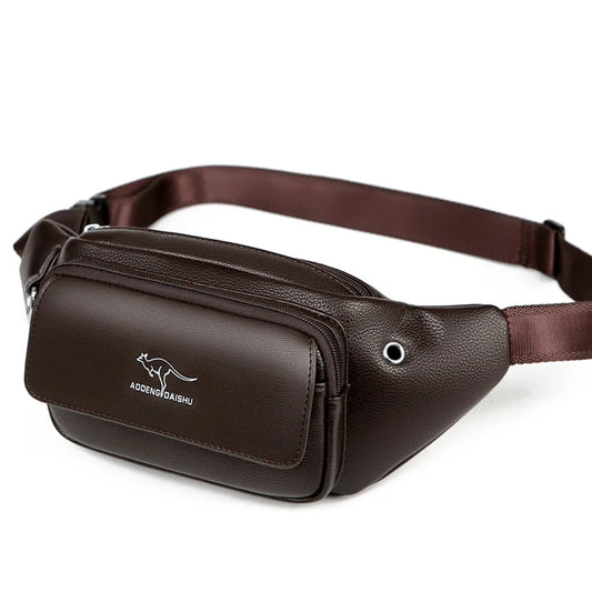 Luxury Brand Waist Bag Men Leather Fanny Pack Chest Bag Male Casual Belt Bags Sling Crossbody Bum Bag Belly Waist Packs Heuptas