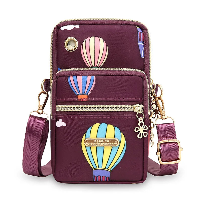 Casual Waterproof Nylon Crossbody Bags Women Messenger Shoulder Bag Female Small Cell Phone Handbags Purses Sports Pouch Bag