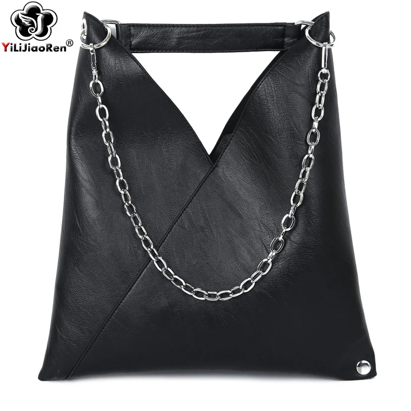 Fashion Leather Handbags for Ladies Luxury Handbags Women Bags Designer Large Capacity Tote Simple Chain Shoulder Bag Female