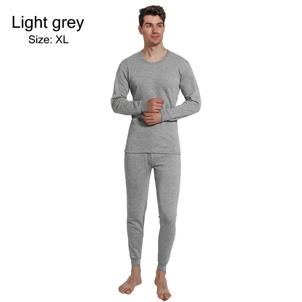 Thermal Underwear Set for Men Soft Fleece Lined Long Johns Set Men's Top & Bottom Set Winter Cold Weather Thermal Clothes