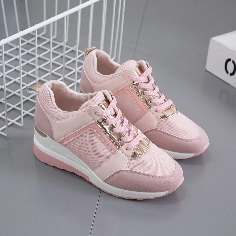 Shoes Woman 2024 Trend Summer Wedge Platform Casual Shoes Women Lace Up Sports Shoes Woman Non Slip Breathable Sneaker