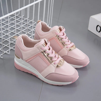 Shoes Woman 2024 Trend Summer Wedge Platform Casual Shoes Women Lace Up Sports Shoes Woman Non Slip Breathable Sneaker