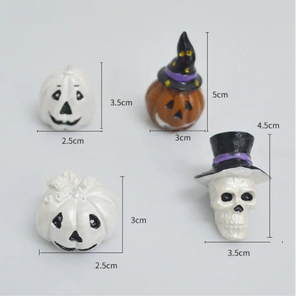 Resin Fish Tank Ornaments Aquarium Pumpkin Decoration Halloween Series White Skull Pumpkin House for Home Decor Holiday