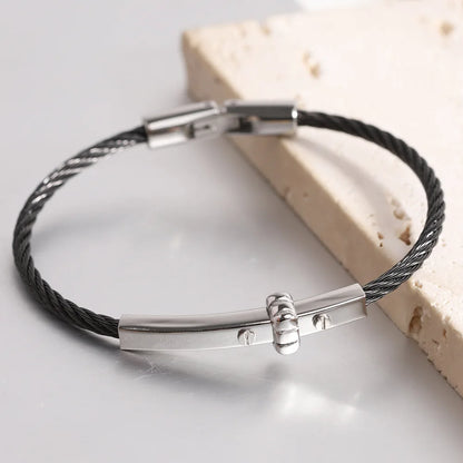 Stainless steel round cable bracelet high quality steel wire Bolt buckle women's bracelet jewelry