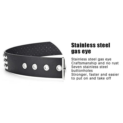 Rivet Hollow Bullet Decoration Belt Fashion Ladies Leather Studded Gift Man's Goth Rock Wild Adjustable Women Punk Black Belt