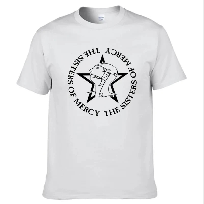 The Sisters Of Mercy T-Shirt Men And Women Tee Post Punk Goth Rock Band T Shirts Cotton Tops Tees 64241