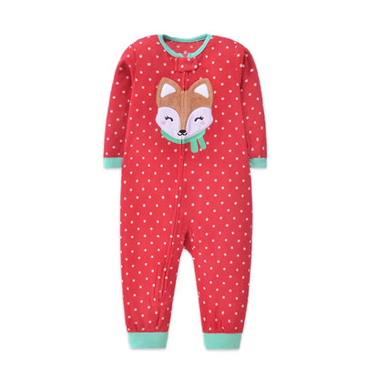 Baby Clothes Spring Autumn Warm Rompers Infant Boy Girl Indoor Pajamas Zipper Fleece Babe Animal Jumpsuit Clothing 9 -24 Months