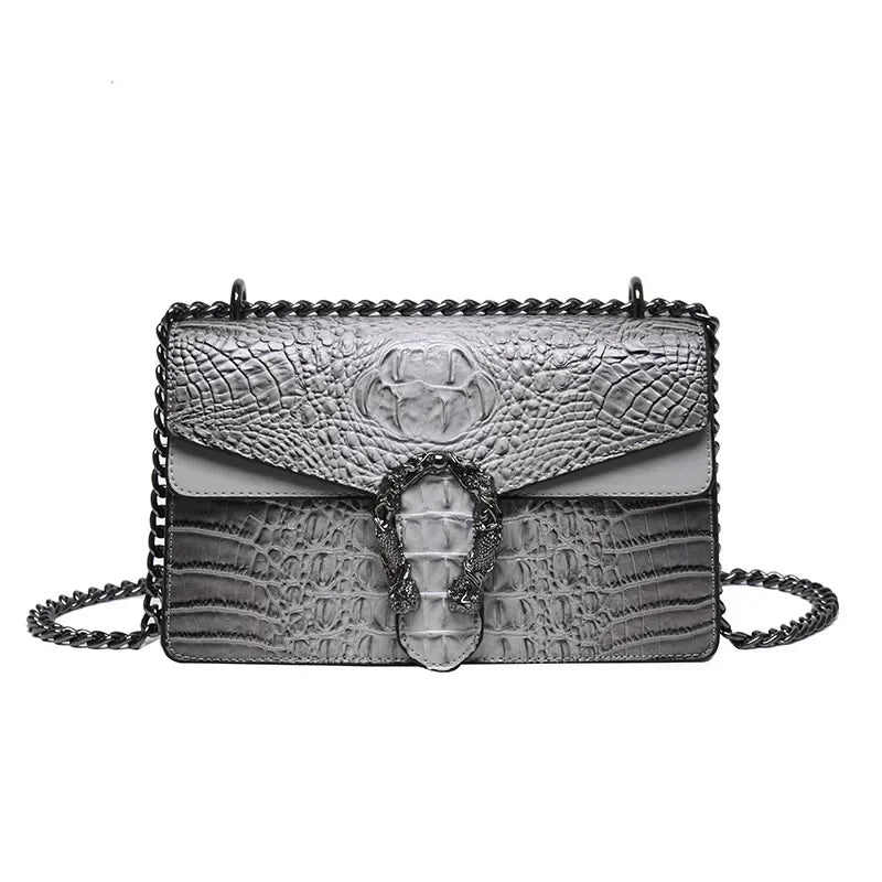 Luxury Handbags Crossbody Shoulder Purse For Women Snake Printed Leather Evening Clutch Chain Strap Satchel Bag Bolsa Feminina