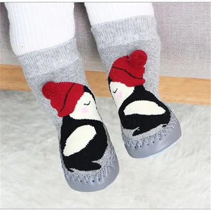 Toddler Indoor Sock Shoes Newborn Baby Socks Winter Thick Terry Cotton Baby Girl Sock with Rubber Soles Infant Animal Funny Sock