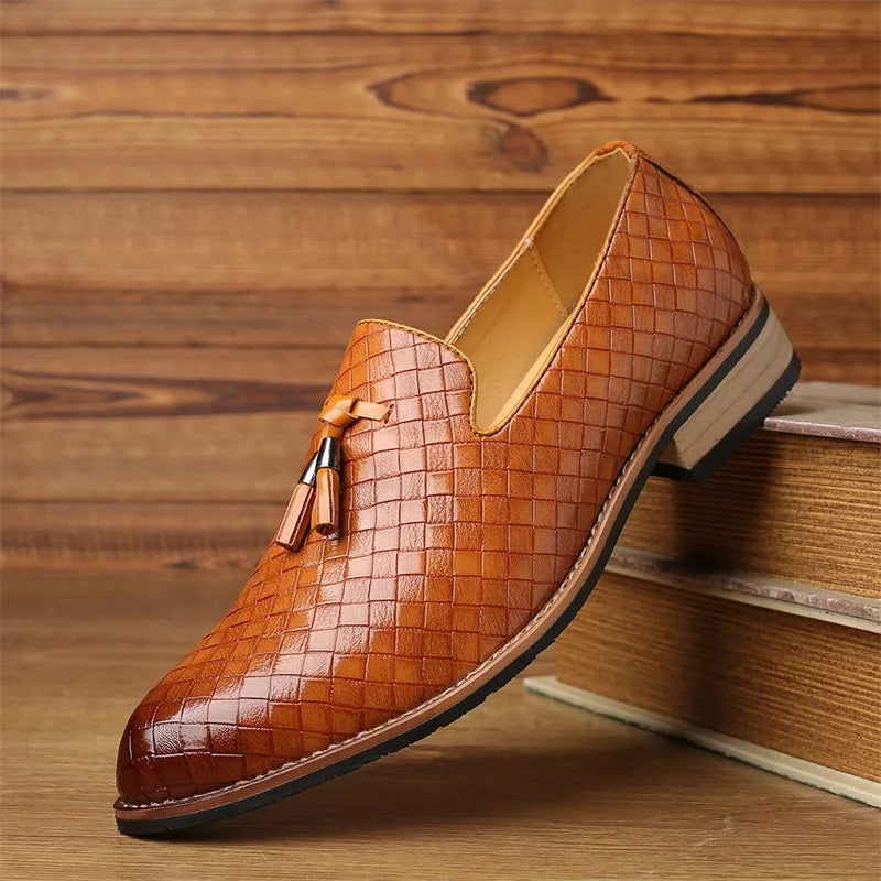 Men Luxury Casual Shoes Autumn Leather Loafers Office Dress Shoes Men Driving Moccasins Comfortable Slip on Party Fashion Shoes