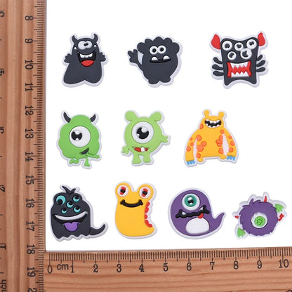 New Cute Monster Shoes Charms for Clogs Sandals Decorations Pack Sale shoes Accessories Womens Garden Shoes Decor Couple Gift