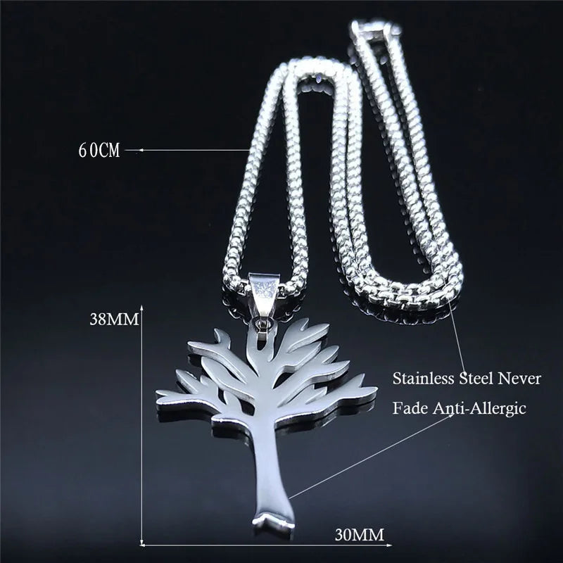 New Personalized Stainless Steel Tree Of Life Pendant Accessories Necklace Jewelry For Men And Women Jewelry Wholesale Gifts