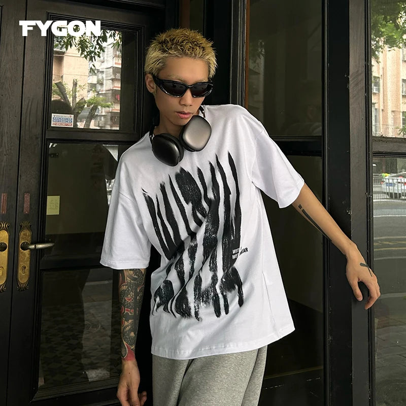 Fygon Premium Men's T-shirt Print High Quality Breathable short sleeve tee oversized Summer Streetwear Top Choice Highly Rated