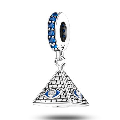 Pyramid Mum Dangle Charm Fit Bangle Bracelet 925 Sterling Silver Cleopatra Pharaoh Charms Beads Pendant Silver Original Jewelry