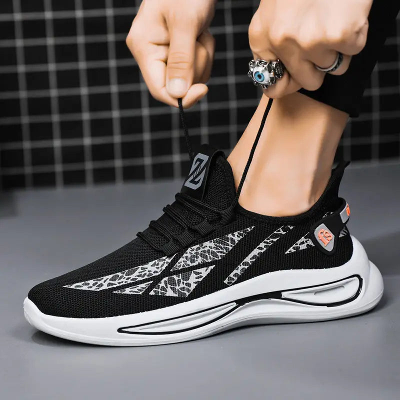 Mens Shoes Slip on Breathable Fashion Sneakers Athletic Outdoor Sport Running Shoes Comfortable Walking Training Tennis Shoes