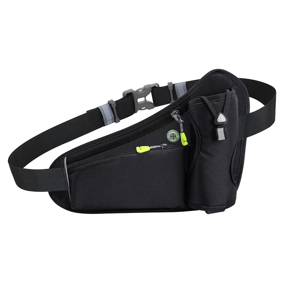 Sport Waist Pack Large Capacity Hydration Belt Pack Multifunction Water Bottle Holder Bag Waterproof for Running Cycling