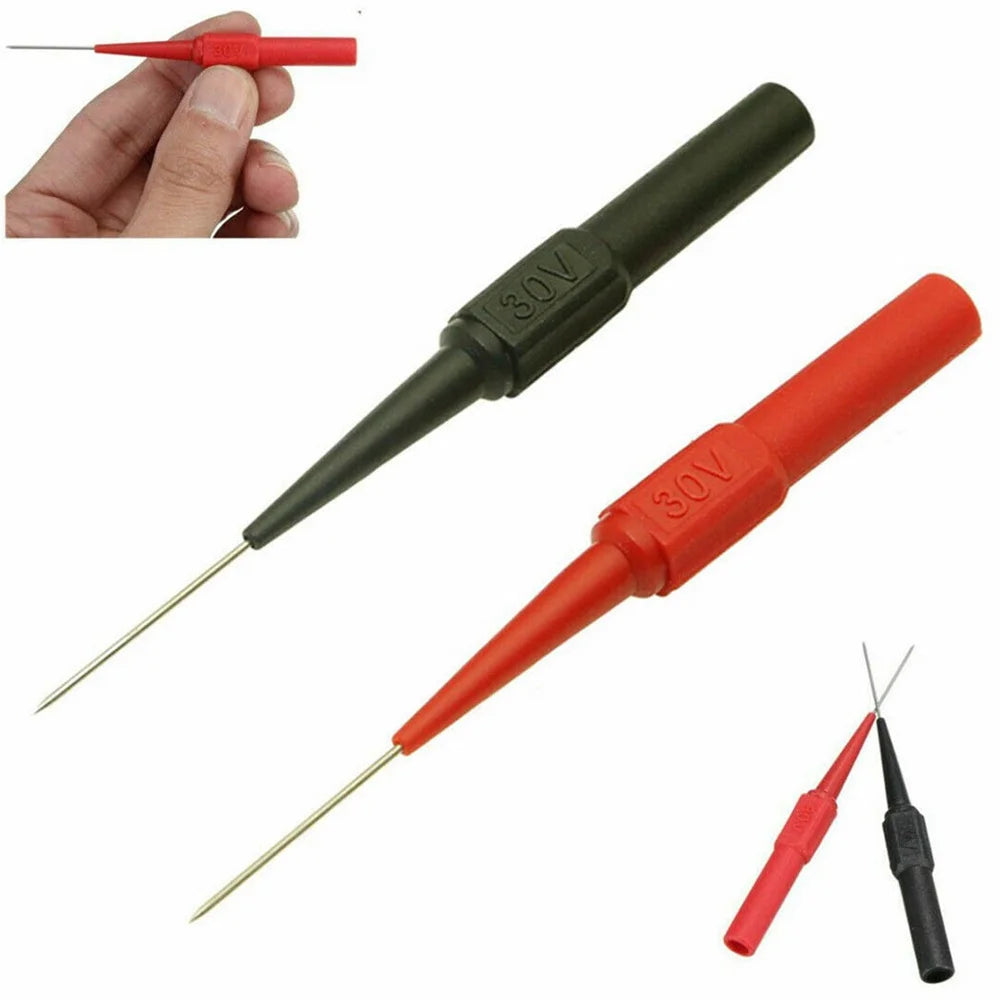 Universal Insulated Piercing Needle Multimeter Test Probes Car Tip Probes Multimeter Test Probes Transfer Very Fine Banana Plug