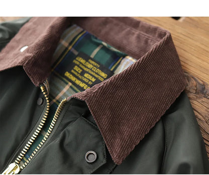 2024 Autumn Winter New American Retro Cargo Jacket Men's Fashion Multi-pockets Casual Heavyweight Windproof And Waterproof Coat