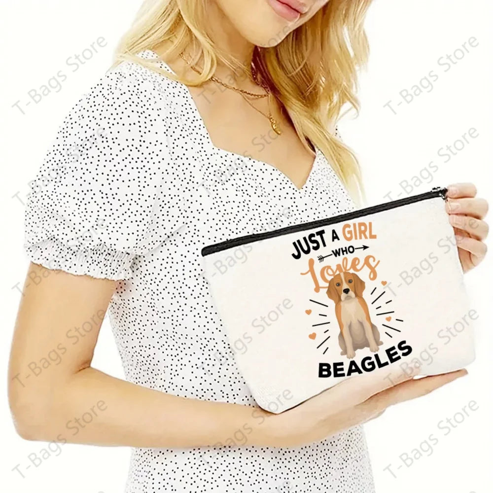 2pcs/set Beagle Bagel Dog Cute Print Tote Bag, Large Capacity Shoulder Bag, Women's Casual Handbag for Work School Shopping