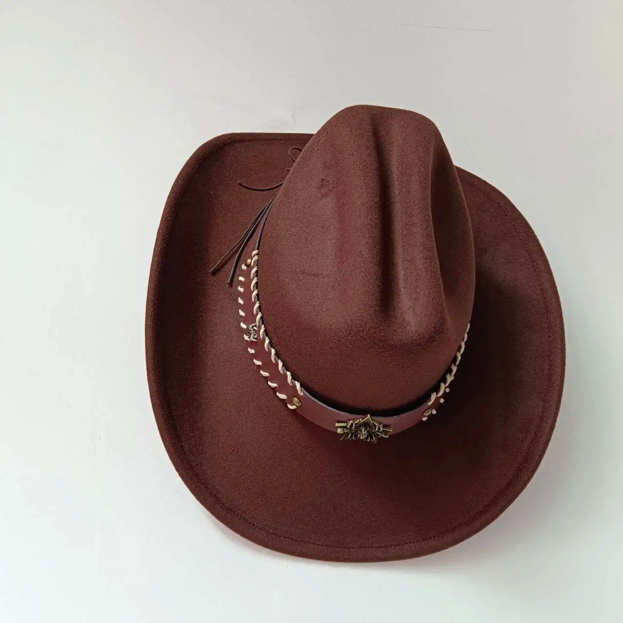 New 9CM Wide Brim Western Cowboy Hat For Men's Vintage Fascinator Cowgirl Jazz Hat Cloche Church Caps Sombrero Hombre