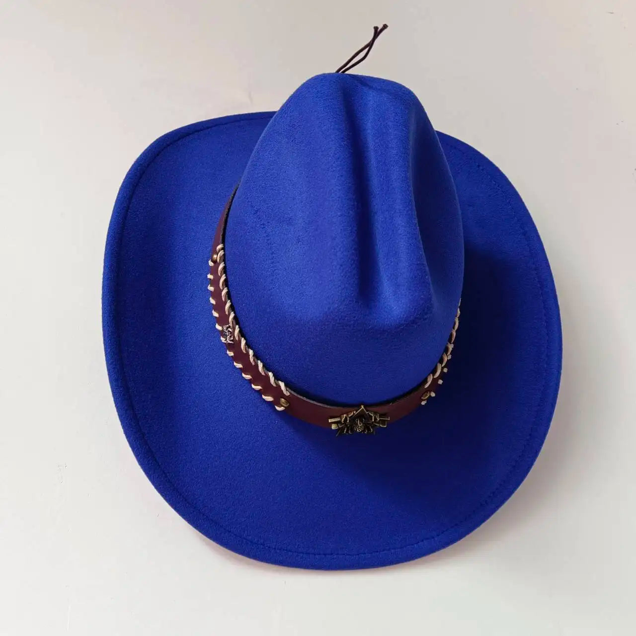 New 9CM Wide Brim Western Cowboy Hat For Men's Vintage Fascinator Cowgirl Jazz Hat Cloche Church Caps Sombrero Hombre