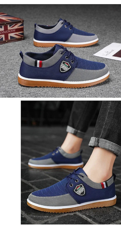 Men's casual shoes Vulcanized Work loafers Mesh Lightweight Man sports shoes Canvas Shoes for Men zapatos para hombres2024