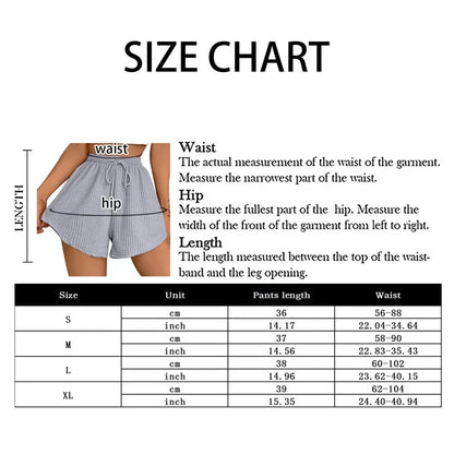 Women Shorts Summer High Elastic Lace Up Drawstring Wide Leg Sweat Short Fitness Running Shorts Loose Casual Large Sports Pants