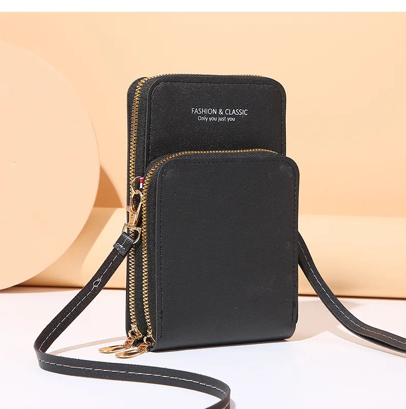 Fashion Handbag Bag of Women Soft Leather Women's Bag Small Wallets Touch Screen Cell Phone Purse Crossbody Shoulder Bag