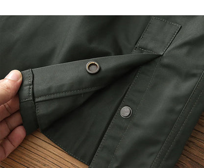 2024 Autumn Winter New American Retro Cargo Jacket Men's Fashion Multi-pockets Casual Heavyweight Windproof And Waterproof Coat