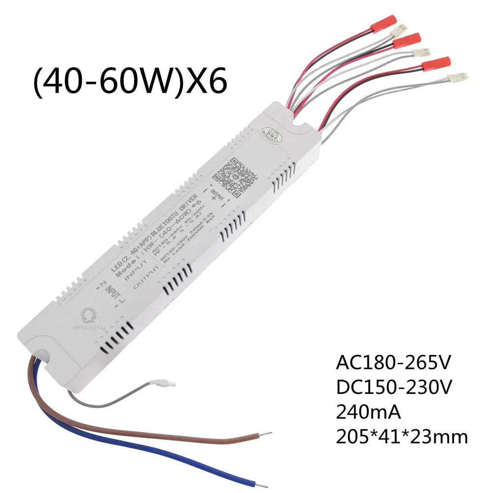 AC220V 2.4G Intelligent LED Driver RF Remote Control 12-40W 36-50W 40-60W 50-72W X2 X4 X6 X8 240mA Dimming Lighting Transformer