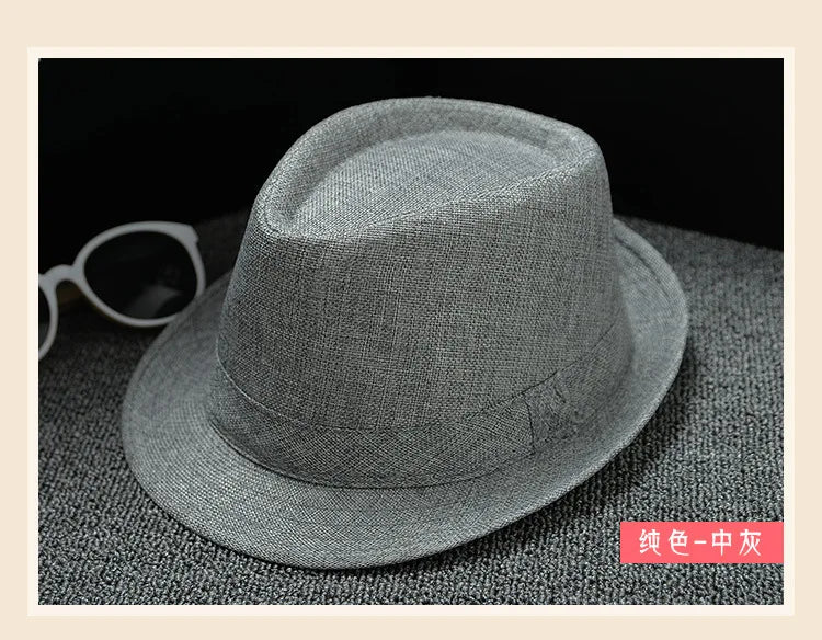 Summer Fedora Hat for Men Fashionable Elegant Vintage Black Women White Red Brim 1920s Panama Top Jazz Beach Unisex Classic Cap