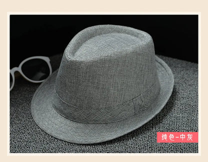 Summer Fedora Hat for Men Fashionable Elegant Vintage Black Women White Red Brim 1920s Panama Top Jazz Beach Unisex Classic Cap