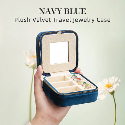 TAIMY High Quality Velvet Mini Travel Portable Girl Kawaii Custom Logo Jewelry Box Suede Jewellery Boxes Organizer