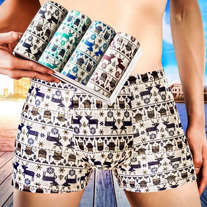 NEW Men's Panties 4pcs/Lot  Male Underpants Man Pack Shorts Boxers Underwear Fashion Sexy Mens Boxer Ultrathin Large Size L-4XL