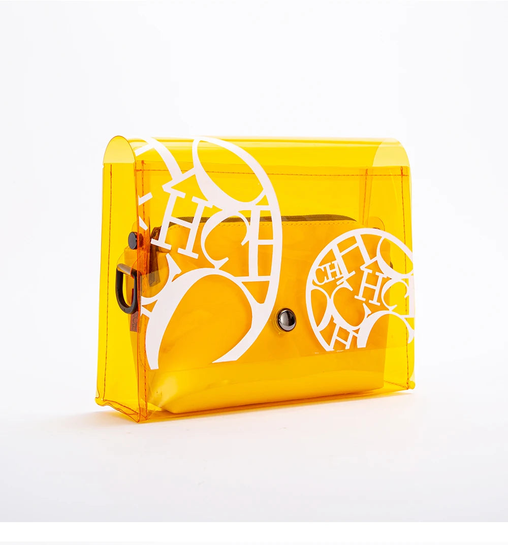 New Fashion Eye Catching Bright Colors Seasonal Exquisite Craftsmanship Solid Color Double Layer Bag Women's Shoulder Bag