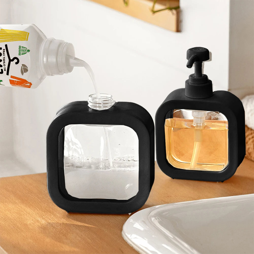 Portable Liquid Soap Dispensers Clear Dispenser Bottle Bathroom Hand Soap Dispenser Bottle Shampoo Shower Gel Soap Container