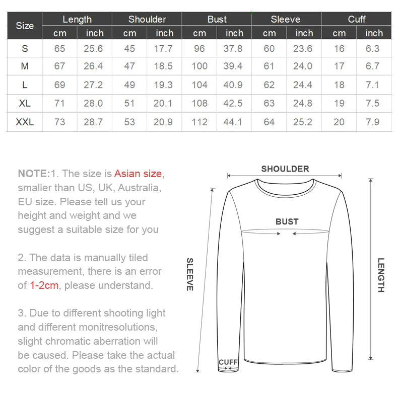 Maden Men's Autumn Top American Casual Heavyweight T-shirt Warm Inner Long Sleeve Sweater Underlay