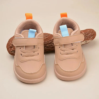 Good Quality Toddlers First Walking Soft Flat Outdoor Indoor Sneakers Little Kids Daily Brown Durable Shoes EK9S220