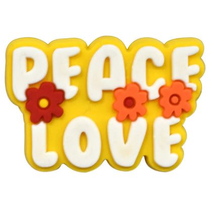 1pc Love And Peace Shoes Charm for Crocs Shoes AccessoriesJeans Kids Girl Xmas Gifts Shoe Charms Women for Shoe Charms Designer