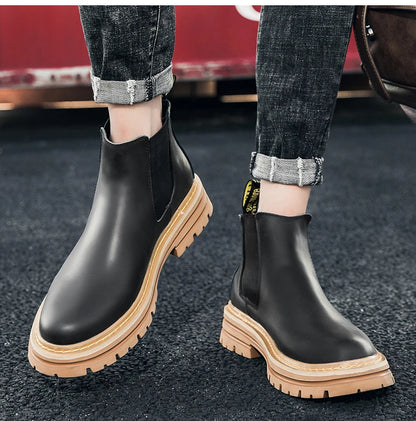 Sanzoog Brand High Quality Winter Ankle Chelsea Boots Men British Style Botines Hombre Bottines Homme